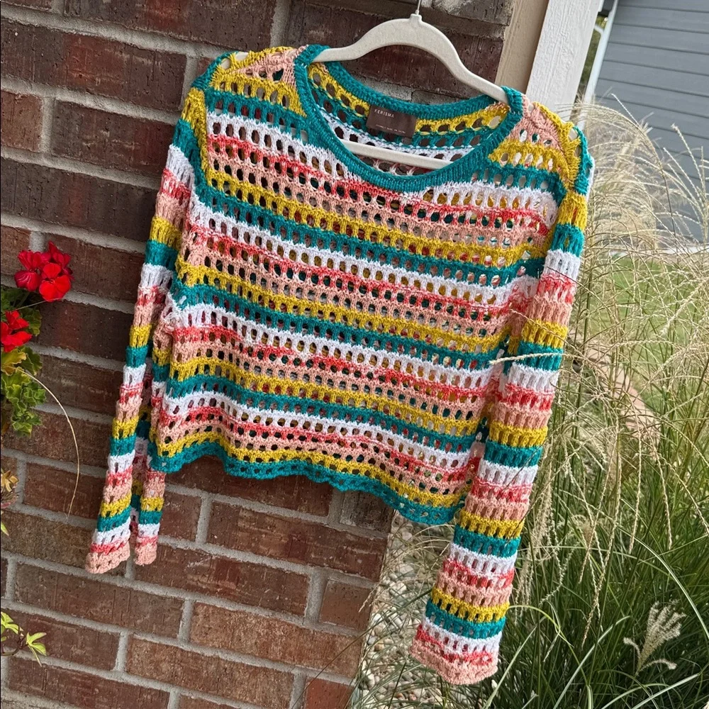 Kerisma Ladies S/M Multicolor Crochet 🧶 Top